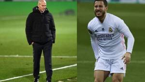 Zinedine Zidane, técnico del Real Madrid, no entiende lo que sucede con Eden Hazard.