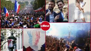 Te dejamos las mejores imágenes del regreso de la selección francesa a su país con la Copa del Mundo. Las calles se aborrataron de aficionados que celebraron por todo lo alto con el equipo de Didier Deschamps.