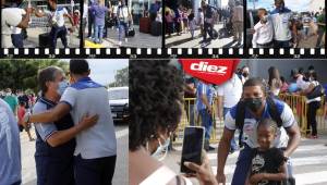 En dos grupos, la Selección de Honduras regresó al país tras caer 2-1 sobre la hora ante Costa Rica. ¿Quiénes fueron los más solicitados para las selfies? Estas son las postales de su arribo. Fotos Alex Pérez y Neptalí Romero