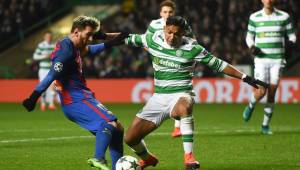 Messi marcó los dos goles del FC Barcelona ante el Celtic.