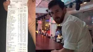 La factura que supuestamente era de Messi y sus amigos en Ibiza.