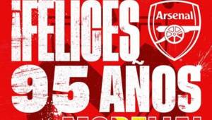 Arsenal publicó una felicitación para Morelia pensando que el equipo mexicano estaba de aniversario.