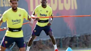 Ousmane Dembélé ya se ejercita al par de sus demás compañeros en el Barcelona.