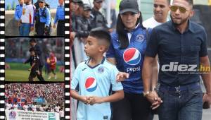 El partido aburrido entre Olimpia y Motagua dejó muchas imágenes y unas de ellas fue la tierna cara de Rubilio Castillo a Carlo Costly.