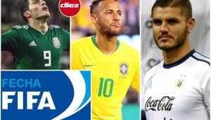 Raúl Jiménez y Neymar son referente en sus selecciones; Icardi jugará ante El Salvador.