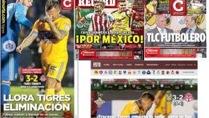 Las portadas de los distintos medios deportivos en México luego de la eliminación de Xolos y Tigres de la Concachampions.