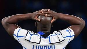 Romelu Lukaku no pudo evitar la paridad del Inter ante el Napoli por la Serie A.