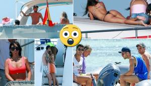 Los tres cracks mundiales Fabregas, Luis Suárez y Lionel Messi pasan juntos sus vacaciones en compañía de sus familiares. Así han sido vistos en Ibiza. FOTOS: Cortesía de SplashNews.com