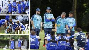 El primer entrenamiento de Honduras tras la dura derrota ante Panamá en San Pedro Sula. Ninguna sonrisa tras la debacle. FOTOS: Neptalí Romero.