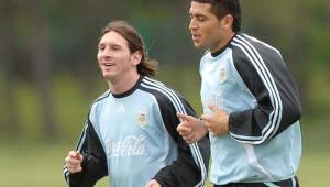 Riquelme y Lionel Messi conquistaron el oro olímpico en China, en el año 2008.