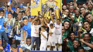 Motagua, Olimpia y Marathón, tres de los cuatro grandes del fútbol hondureño.