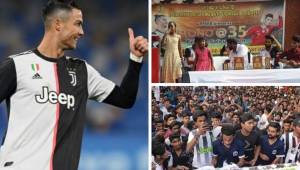 El cumpleaños 35 de Cristiano Ronaldo no tuvo fronteras, en Kerala, India, los aficionados del portugués le celebraron de gran manera. Aquí las fotos.