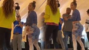 JLo le enseñó a Shakira a mover las caderas en los ensayos para el Show de Medio Tiempo del Super Bowl.