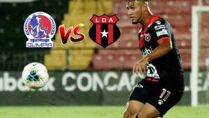 El hondureño Alex López en acción con el Alajuelense en el partido frente al Real Estelí de Nicaragua. Foto cortesía LDA