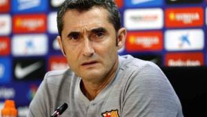 Valverde durante la conferencia de prensa previo al duelo contra el Huesca.