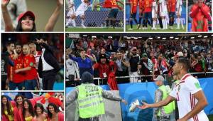 España empató 2-2 con Marruecos en el cierre del Grupo B del Mundial de Rusia 2018. Estas son las imágenes curiosas que dejó el duelo. Fotos AFP y EFE