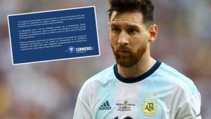 La Conmebol salió al paso luego de las fuertes declaraciones de Messi en la Copa América 2019.