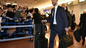 Sergio Ramos llegó con la delegación del Real Madrid a Japón.