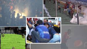 Lo que parecía una fiesta deportiva en el clásico Motagua-Olimpia, terminó en una batalla campal en las graderías y luego a las fueras del estadio Nacional. Hubo unas 20 personas heridas.