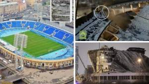 El estadio Peterburgsky, se derrumbó durante el trabajo de desmantelamiento, esta práctica que parecía normal terminó siendo una tragedia ya que mató a un trabajador que que arrastrado por los escombros.