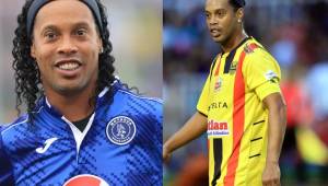 Ronaldinho pasa a la historia en el fútbol hondureño al vestir la camisa de Motagua y Real España en el Partido por la Paz.