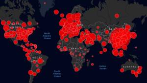 Así luce el mapa del coronavirus por el mundo; nada más 13 países no registran casos.