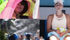 Las altas temperaturas han afectado a aficionados y tenistas en el Abierto de Australia.