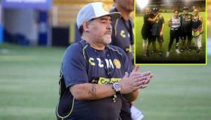Diego Maradona recibió de sorpresa la visita de su familia para celebrar su cumpleaños número 58.