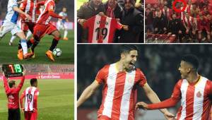 Choco Lozano debutó en casa con el Girona FC y golearon 3-0 al Leganés. Al final del partido ha tenido un detalle muy especial con Amado Guevara.