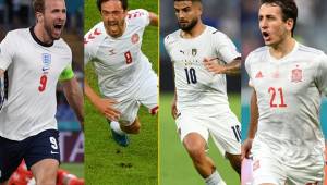 Inglaterra vs Dinamarca e Italia vs España son las semifinales de la Eurocopa 2021.