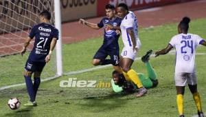 Motagua ha perdonado demasiado al Waterhouse FC en el Estadio Olímpico. FOTO: Neptalí Romero.