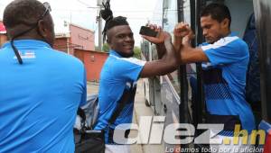 Jerrell Britto y Jorge Cardona se divierten antes de viajar a Tegucigalpa.