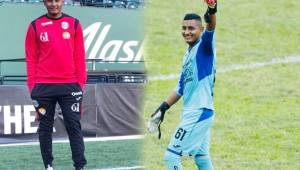 En la izquierda, un emocionado Luis Ortiz el día del debut en Liga Nacional en diciembre del 2019 y la última foto con Marathón en Portland. Fotos cortesía