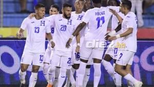 Brayan Moya hizo el único gol del partido ante Martinica en San Pedro Sula.