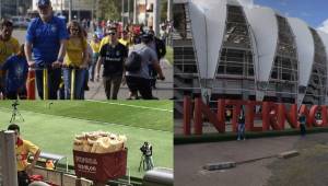 La afición de Brasil he llegado al escenario del juego amistoso de la Canarinha ante los catrachos. Acá las imágenes del ambiente.