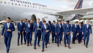 Momentos cuando los jugadores de Costa Rica llegaban a Rusia para disputar la Copa del Mundo. Fotos AFP