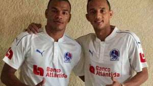 Los delanteros Diego Reyes y Rony Martínez han sido fichados por el Olimpia. Esta duble llevó al Real Sociedad de Tocoa a una final. Foto cortesía Club Olimpia