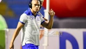 Bryan Moya previo al partido que Honduras jugó ante Chile. FOTO: Yoseph Amaya.