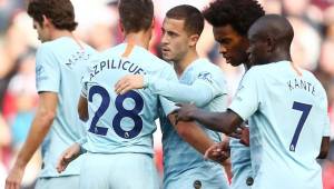 Los jugadores del Chelsea celebrando el triunfo sobre el Southampton. Foto cortesía