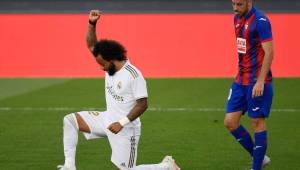 Marcelo y su épica celebración en su gol ante el Eibar en el regreso de LaLiga.