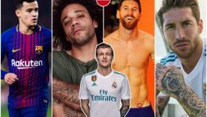 Real Madrid visita este domingo al Barcelona en el Camp Nou y te presentamos algunos tatuajes que tienen algunas figuras que disputará en el Clásico que paraliza al mundo. ¿Ya viste los de Coutinho?