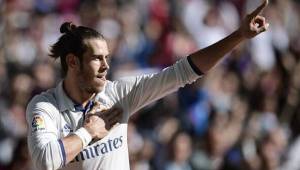 Gareth Bale celebrando con el Real Madrid.