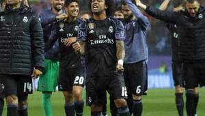 Marcelo celebrando luego de sellar el pase a la final de Champions.