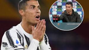 Cristiano Ronaldo causó revuelo en rueda de prensa luego de retirar dos refrescos y poner una botella de agua.