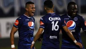 Marco Tulio Vega anotó el primero de los dos goles del Motagua ante el Vida.