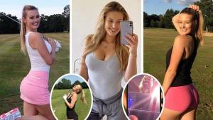 Bella Angel, una jugadora de golf británica muy popular, sorprendió al hacer de chica del ring en un combate de boxeo aficionado, las fotos sorprendieron a sus seguidores.