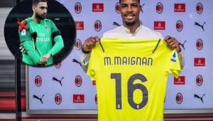 Mike Maignan llega al Milan para reemplazar a Donnarumma, quien se marchará del club a final de temporada.