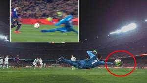 Keylor Navas ha salvado en dos ocasiones al Real Madrid en el Camp Nou de forma espectacular.