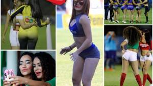 Jornada a jornada estas chicas adornan los partidos de Liga Nacional de Honduras. Pero se descuidaron un momento y el lente de DIEZ las captó así.