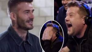 El comediante James Corden le jugó una mala broma a David Beckham.